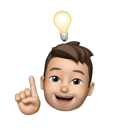 Memoji with a lightbulb over it's head.